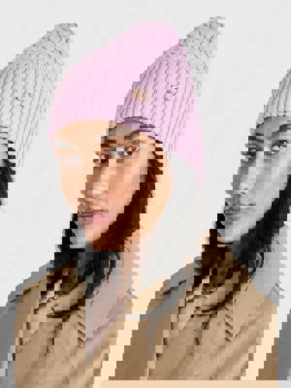 Coach Cable Beanie Faded Pink