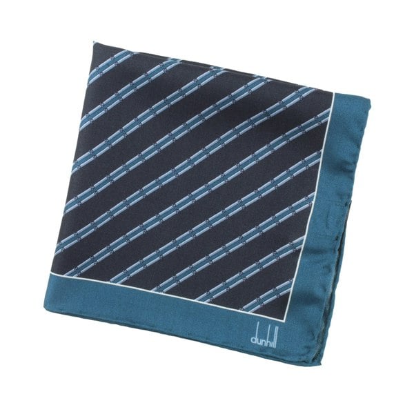 Dunhill mulberry silk pocket square Luxurious silk with a diagonal cylinder pattern