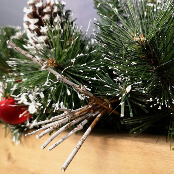 Samuel Alexander Premier 180cm (6ft) Festive Red Dressed Christmas Garland With Bows And Red Baubles