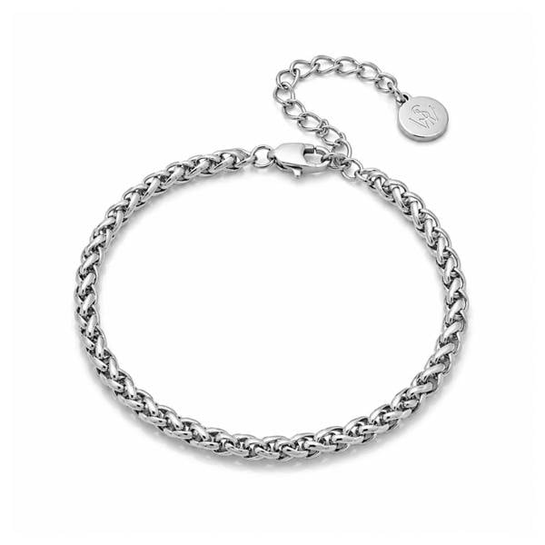 Say It With Twist Rope Bracelet - Silver