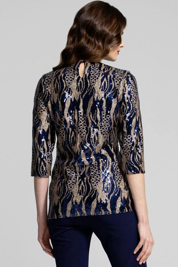 HotSquash Round Neck Sequin Party Top