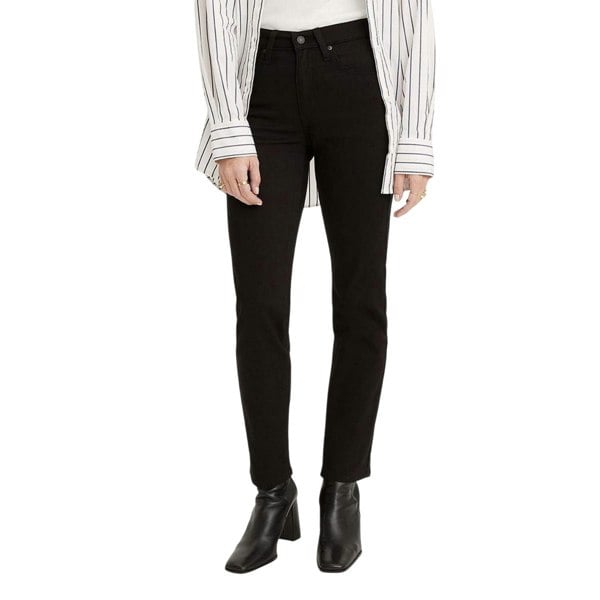 Levis Women's 724 High Rise Slim Jeans - Black