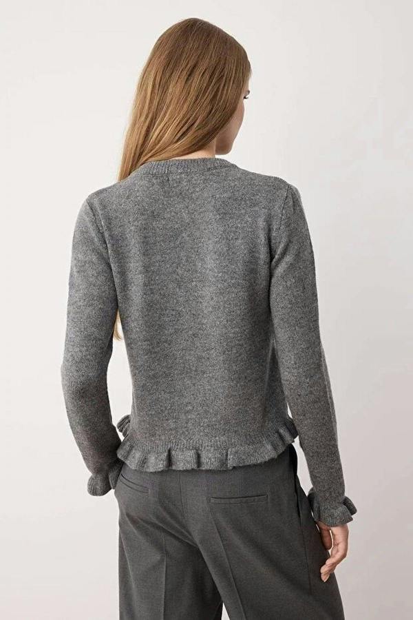 WOVCOR Soft Textured Knit Cardigan with Button Details