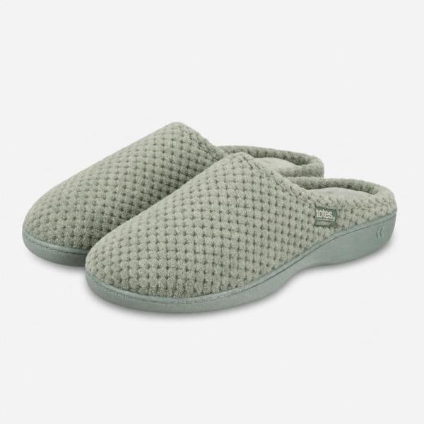 Totes POPCORN TERRY MULE SLIPPER Mules   in  Green