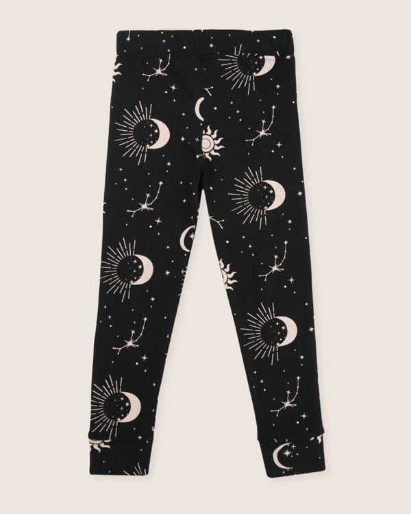 Black Celestial Print Leggings - image 6