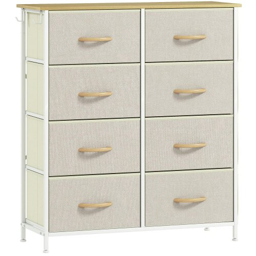 Wyld Haus Docone Livi Fabric And Metal Beige 8 Drawer Storage Chest