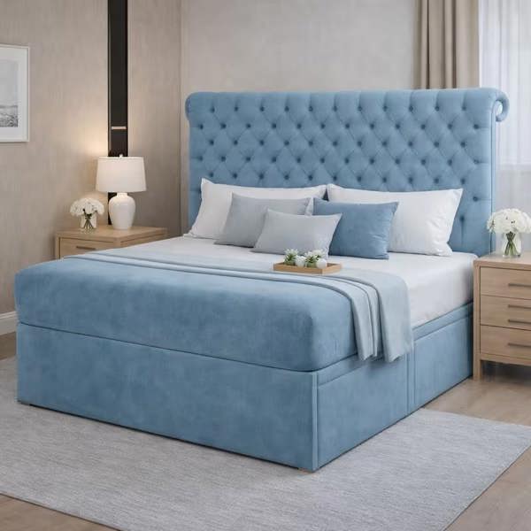 Paradise Beds Sleigh Divan Bed with Headboard