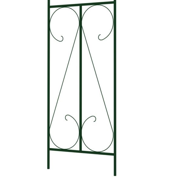 Berkfield Garden Arch Dark Green 120x38x258 cm Iron