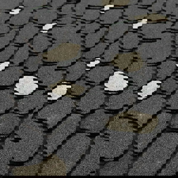 JVL Canyon Scraper Rubber Doormat 45x75cm, Black