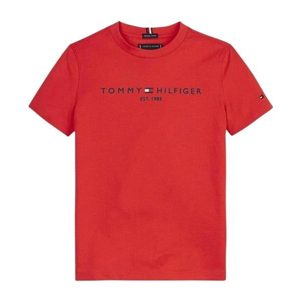 Tommy Hilfiger Childrens/Kids Logo Cotton T-Shirt - Crimson - 