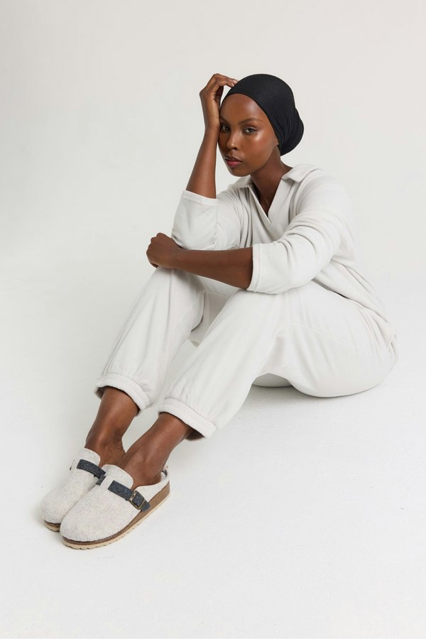 Fleece Lounge Set in Stone - Loungewear
