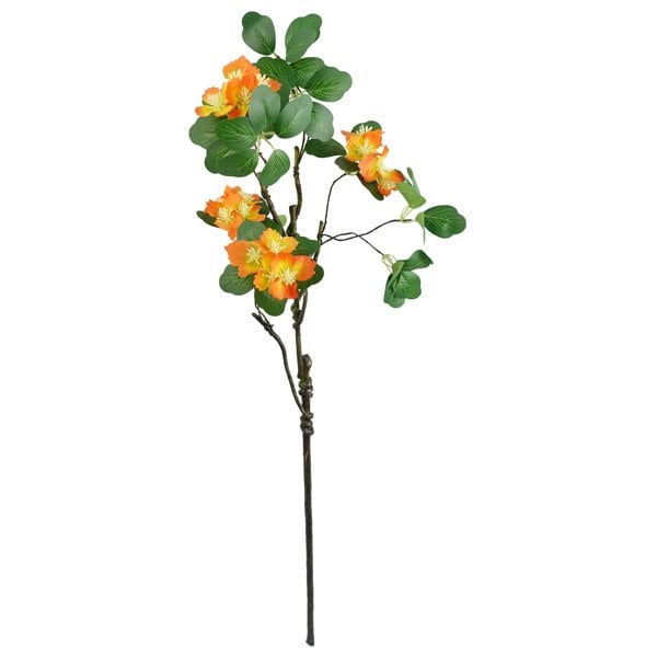 Leaf Pack of 6 x 60cm Flower Foliage Spray - Orange