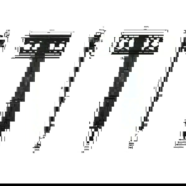 Dorel Home Chromium TV-Stand with 1 Flap Black CRO2-1000BKT-BK