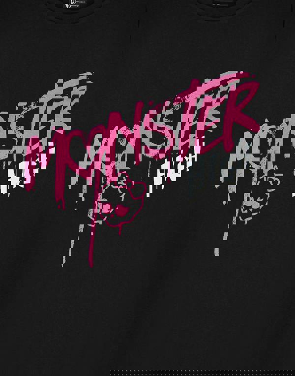 Monster High Womens Black Spray Paint Short Sleeved T-Shirt Dress