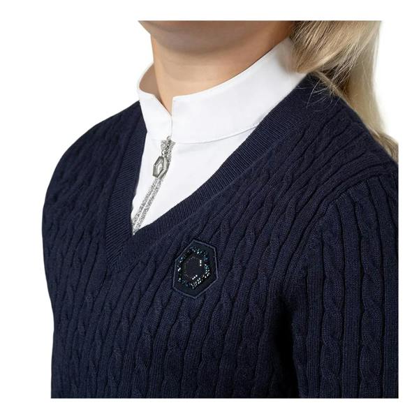 Coldstream Girls Next Generation Clarkston Knitted V Neck Jumper - Black - 