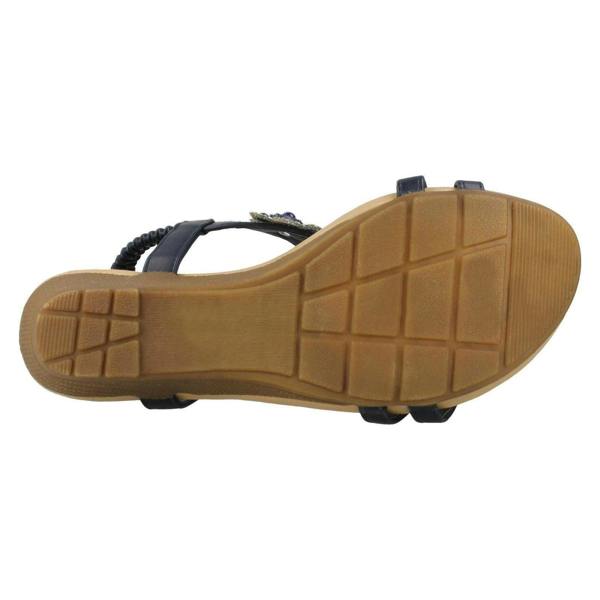 Savannah Ladies Savannah Mid Wedge Slingback Sandals