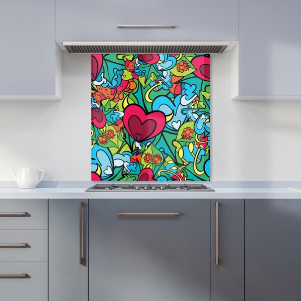 Warren Reed - Designer Hippie Psychedelic Pattern Kitchen Splashback