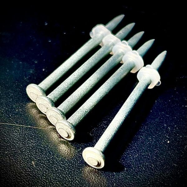 Fixaball Shot Fired Plastic Washered Drive Pins 8mm Cartridge Tool Nails