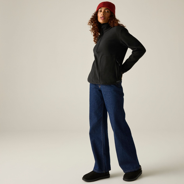 Regatta Womens Frankie Half Zip Fleece - Black