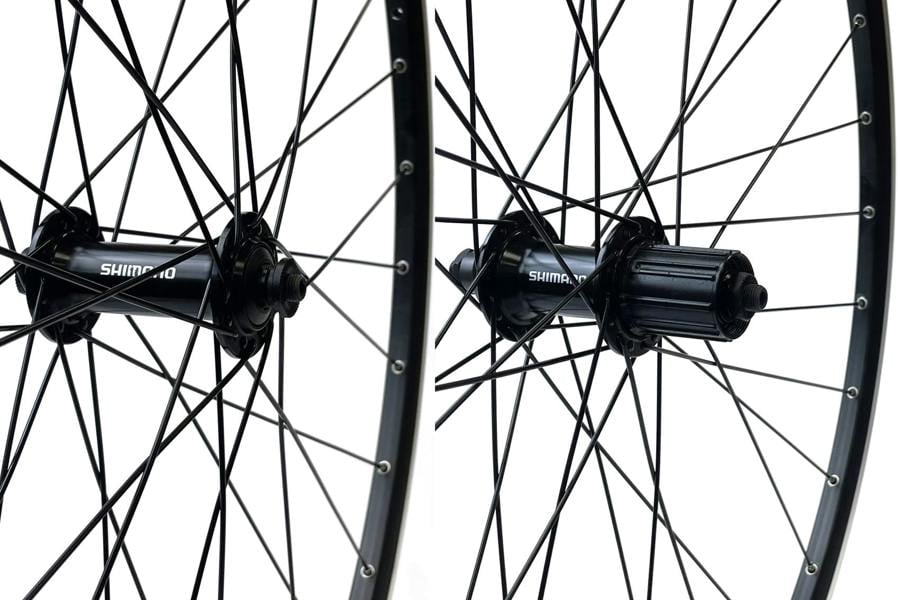 Shimano Cycle Division 700c Wheel Set SHIMANO Hubs Mach1 Rims Black Rim Brakes