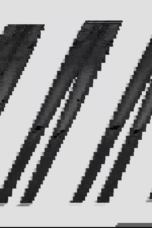 Enorsia Black Washed Skinny Fit Jeans