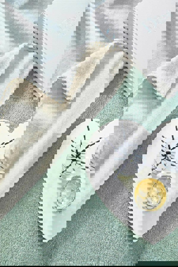 Hush Solid Aqua Luxury Rug | Handcrafted Wool-Viscose Blend