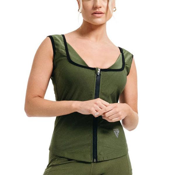 RDX Sports SWEAT VEST WOMEN'S W2 ARMY GREEN