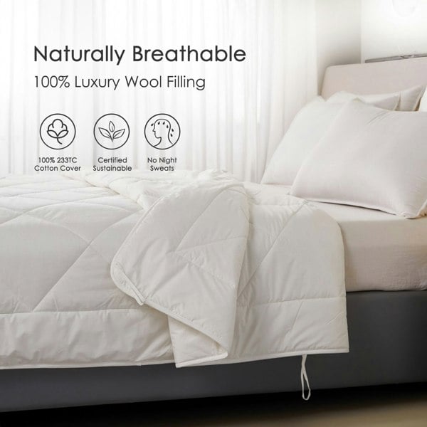 HOMESCAPES Australian Wool 400 GSM Heavy Duvet