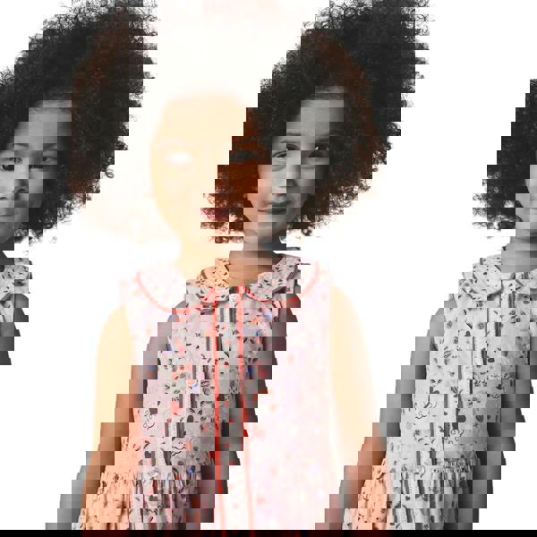 Cath Kidston Girls Hearts & Flowers Collared Dress - Pink - 