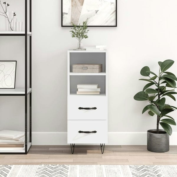 Berkfield Sideboard White 34.5x34x90 cm Engineered Wood