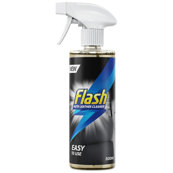 FLASH Leather Car Cleaner 500ml for Seats Wheel & Door Trims