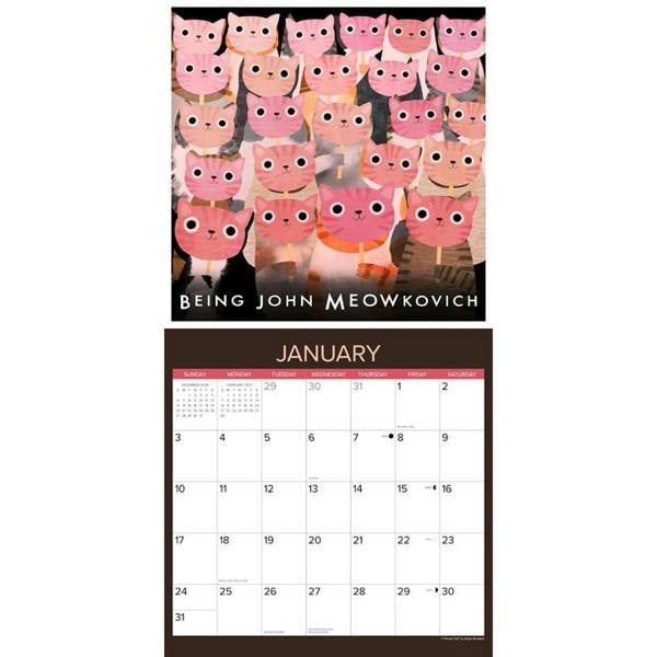 Mewvie Cats Calendar 2027, Wall Calendars, Month To View, Cats, Gift