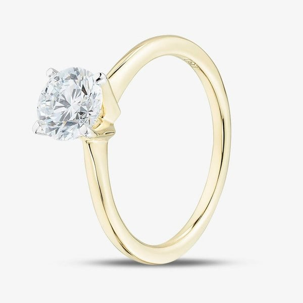 T. H. Baker 9ct Yellow Gold 1.00ct Brilliant Cut Lab Grown Diamond Solitaire Ring LGR21614-100
