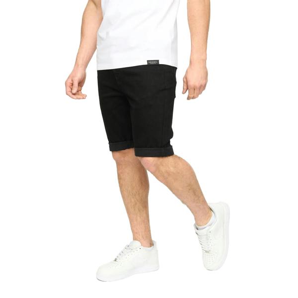 Crosshatch Mens Youlgreeve Denim Belted Shorts - Black Wash - 