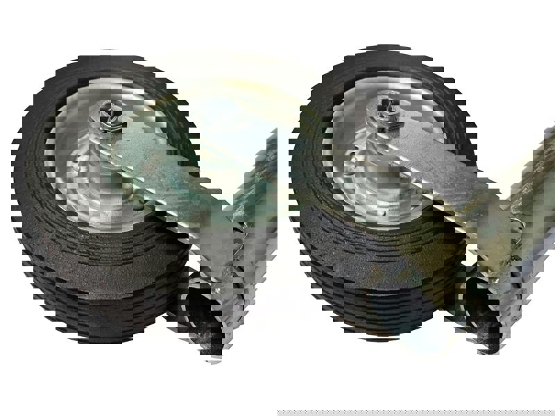 Heavy Duty Caravan Jockey Wheel 48MM (Trailer Metal Rim Wind Handle)