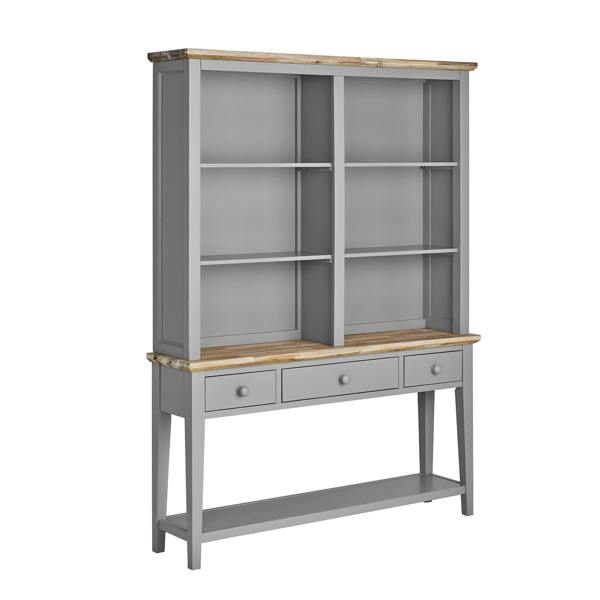 Statement Furniture Florence Console Table and Hutch, Display Cabinet with Shelves
