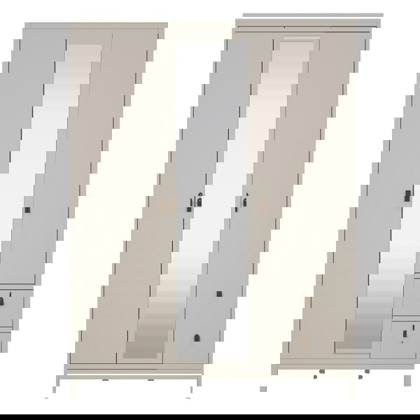 Furniture To Go Barcelona Wardrobe with 2 Doors + 1 Mirror Door + 2 Drawers in Cashmere