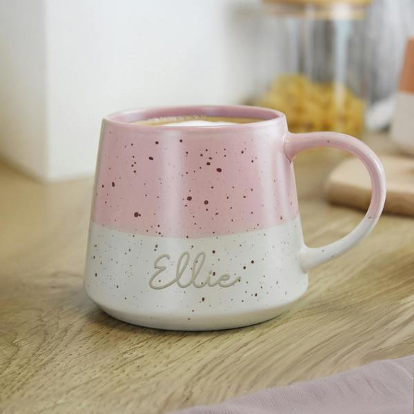 Personalised Speckled Ceramic Mug - alternative angle