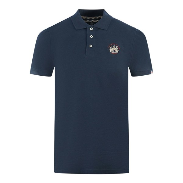 Aquascutum London Crest Polo Shirt - Navy Blue