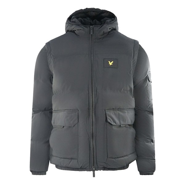 Lyle & Scott 2 in 1 Ripstop Puffer Jacket - Black