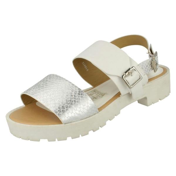 Savannah Ladies Savannah Buckle Strap Retro Sandals