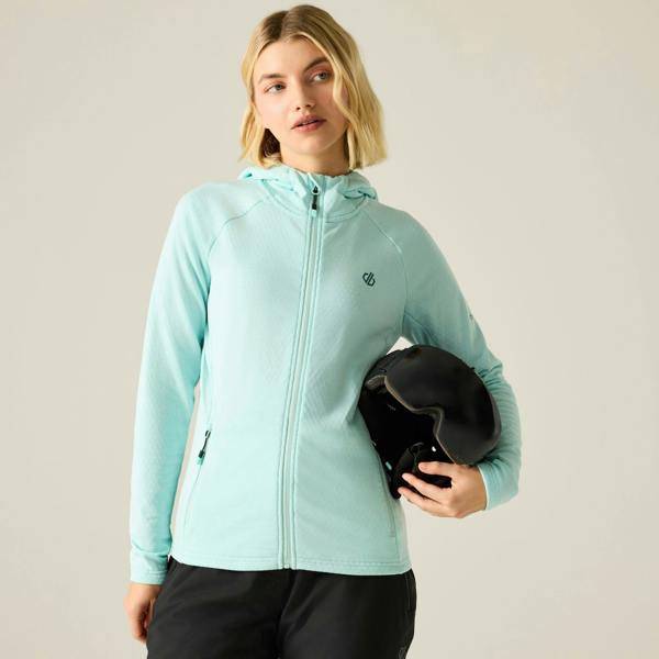 Dare 2B Womens/Ladies Ventura Stretch Hooded Midlayer - Water Ballet - 