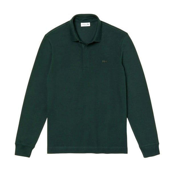 Lacoste Unisex Smart Paris Cotton Stretch Long-Sleeved Polo Shirt - Green