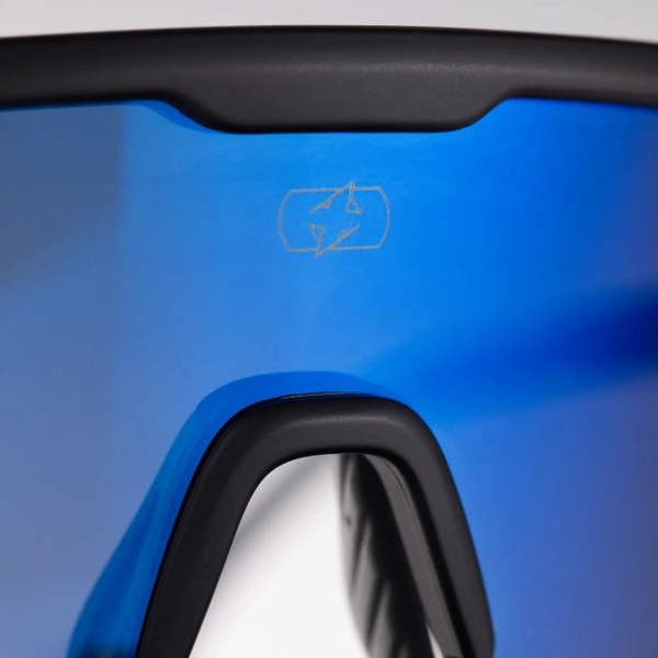 Oxford Pave, Black Frame Blue Lens Sunglasses
