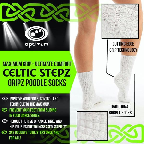 Celtic Stepz Poodle Socks – Small to Large - Optimum