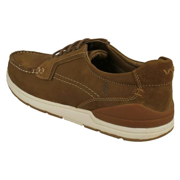 Hush Puppies Mens Hush Puppies Lace Up Boat Shoes Flynn Boat Shoe