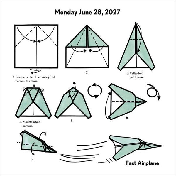 Andrews McMeel Publishing Easy Origami Desk Calendar 2027, Desk Calendars, Day To View, Art, Gift