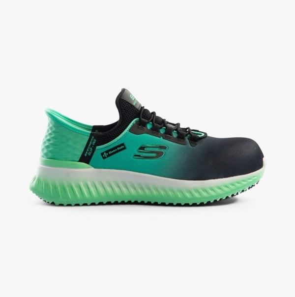 Skechers Work 108152EC TILIDO - OMBRAY Womens Safety Trainers Black/Teal