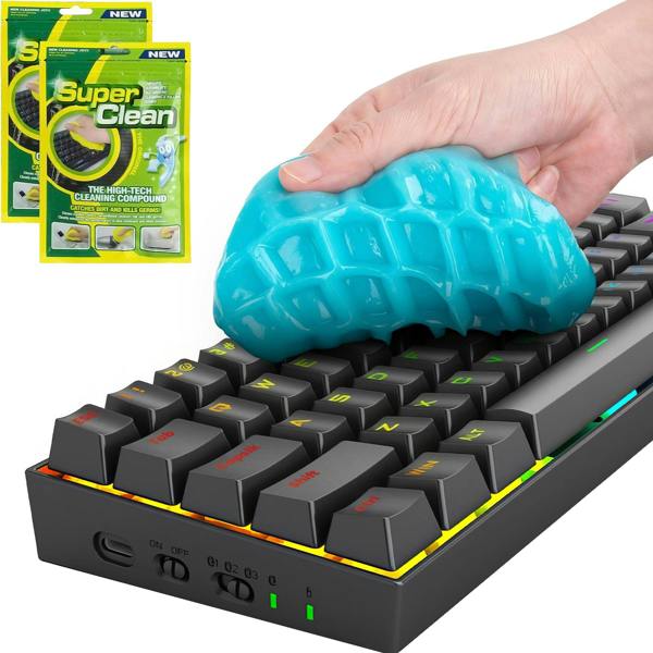 ULTRICS Dust Cleaner Gel Putty, Soft Flexible Cleaning Kit for Keyboards, Laptops, Car Vents and Electronics