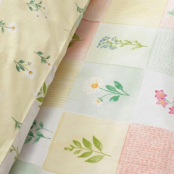 Daisy Patchwork Yellow Duvet Cover Set